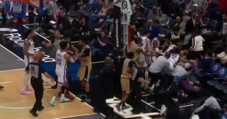 Video: una pelea entre Thunder y Wizards en la NBA derivó en cuatro expulsiones