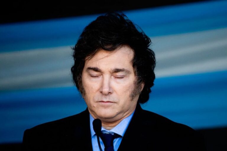 Captura de pantalla del perfil de Javier Milei en X con métricas de interacción