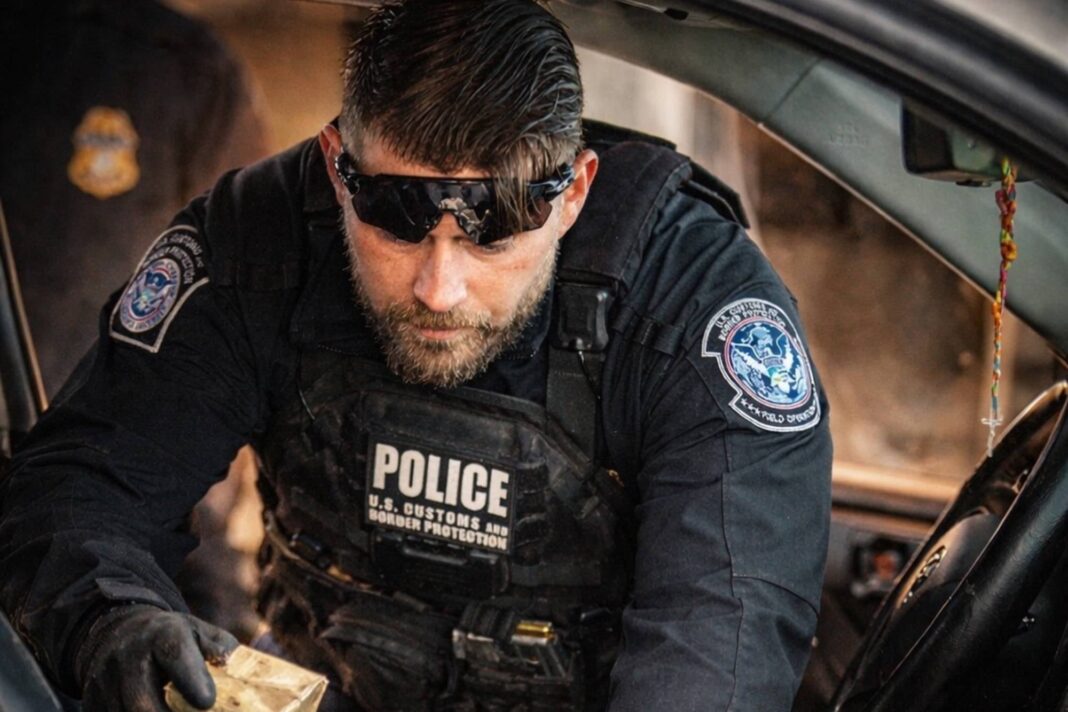 Vista del aeropuerto O'Hare de Chicago con equipaje siendo inspeccionado