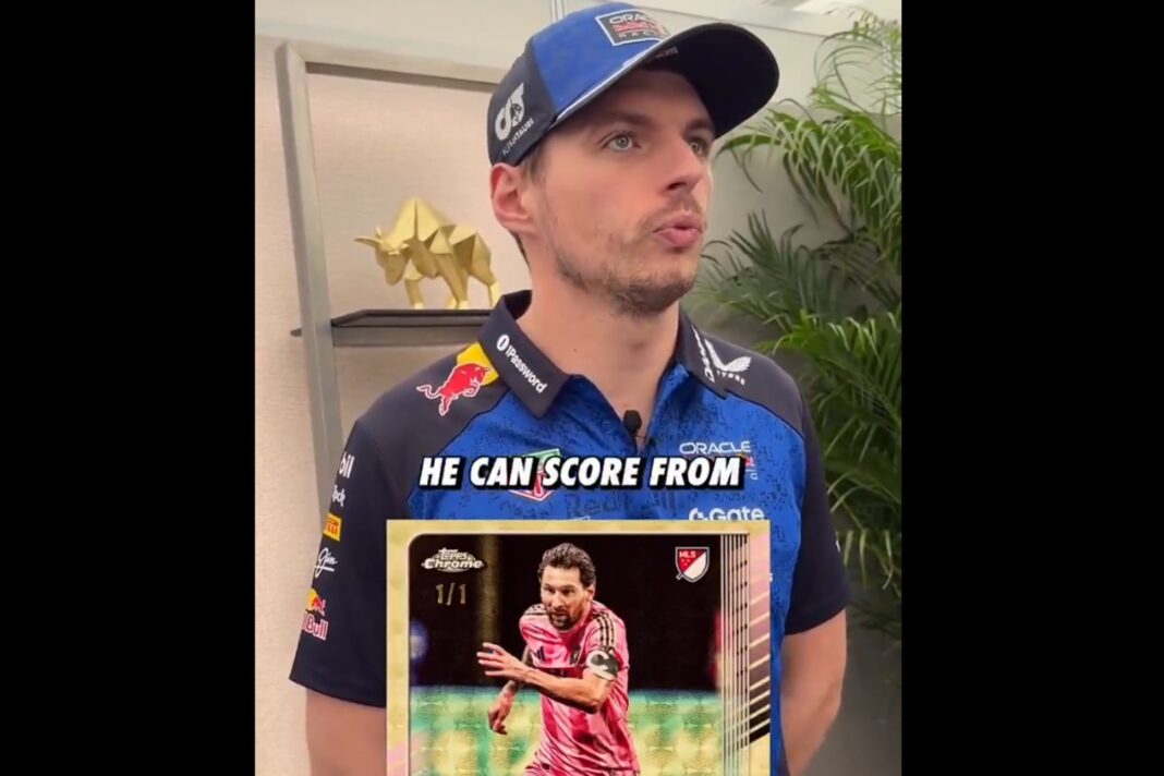 Max Verstappen, piloto de Fórmula 1, y Lionel Messi, capitán de la selección argentina de fútbol.