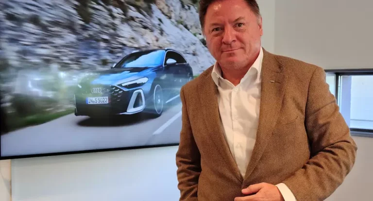 Conrado Wittstatt, Gerente General de Audi Argentina, durante una entrevista sobre el mercado automotor premium.