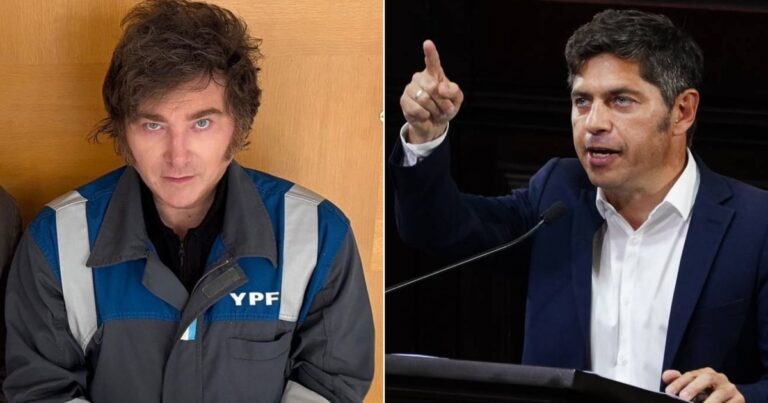 Gobernador Axel Kicillof en un acto público en la provincia de Buenos Aires.