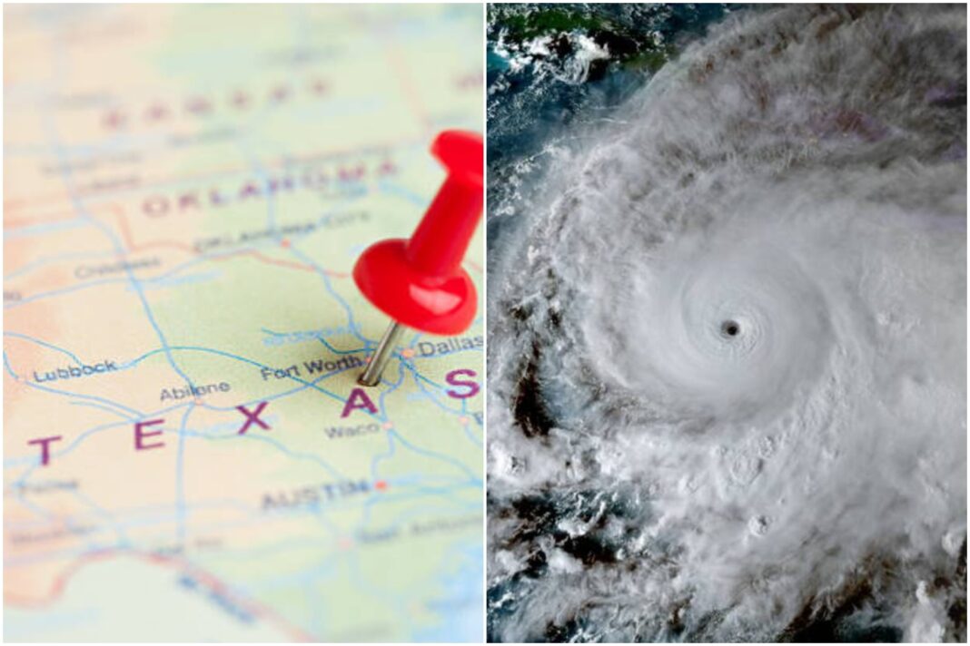 Mapa ilustrativo mostrando la transición climática y posibles trayectorias de ciclones en el Golfo de México.