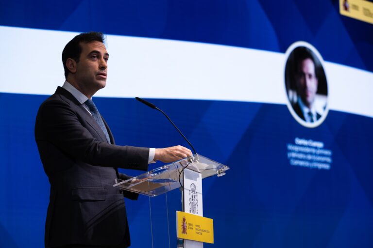 Carlos Cuerpo, vicepresidente primero del gobierno de España, durante una entrevista.