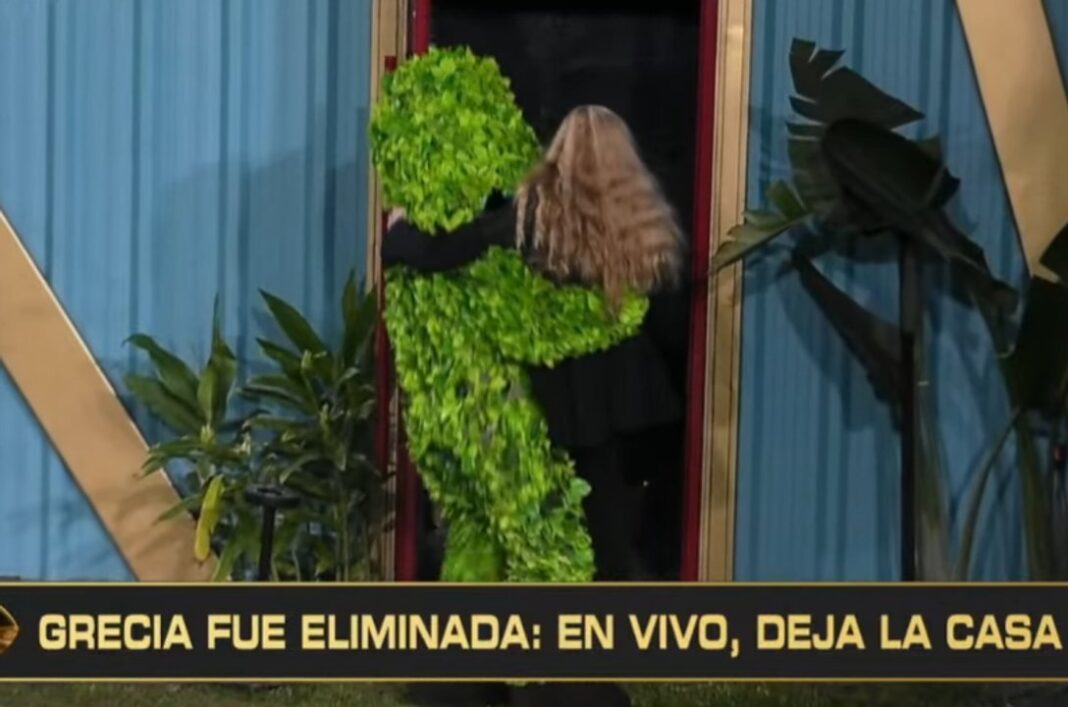 Grecia Colmenares y Lolo Poggio durante la gala de eliminación de Gran Hermano