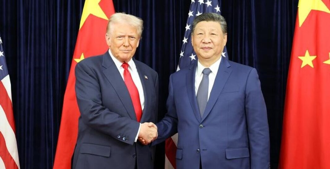 Donald Trump y Xi Jinping durante visita de Estado en Pekín