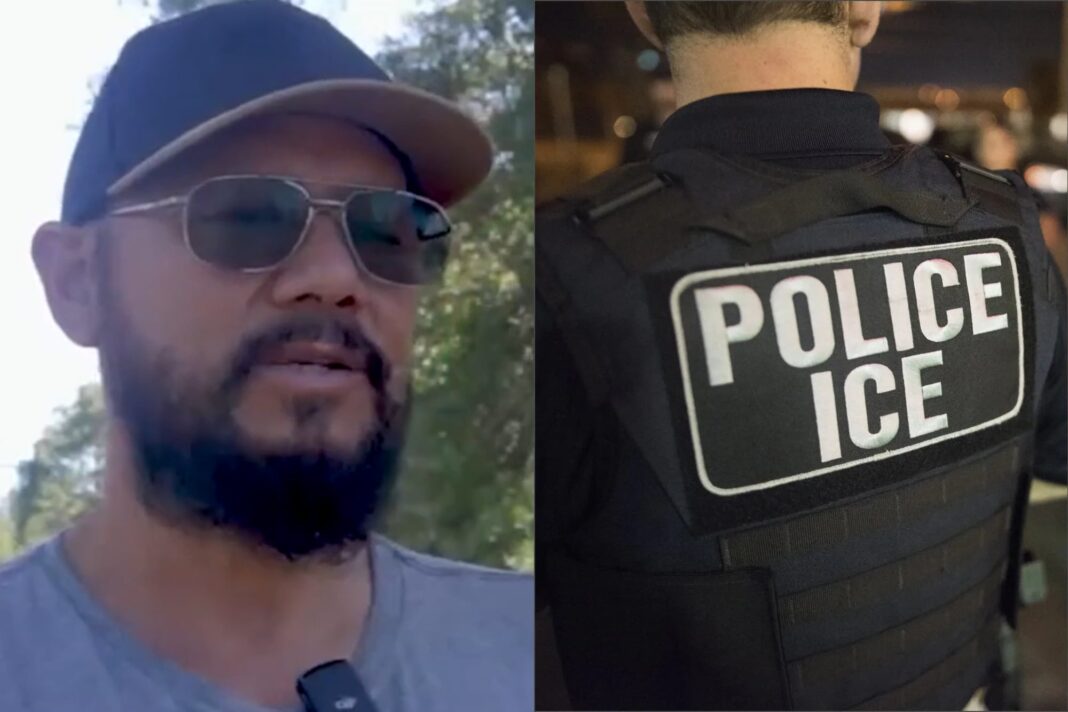 Hombre latino sonriendo con documentos migratorios, simbolizando la obtención de la green card