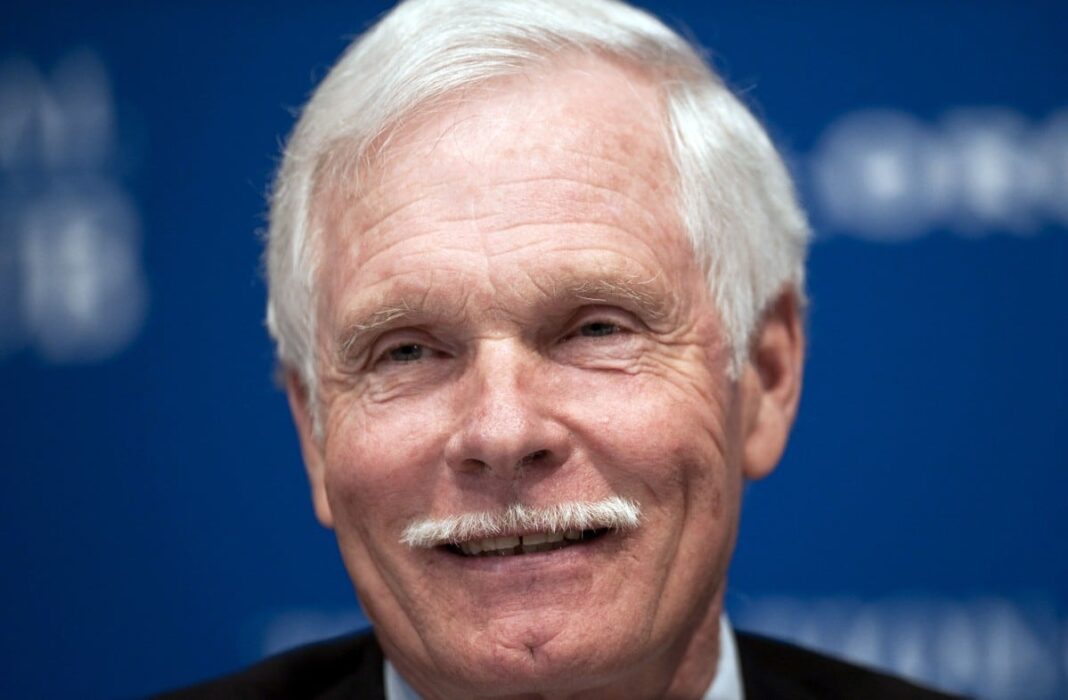 Retrato de Ted Turner, fundador de CNN