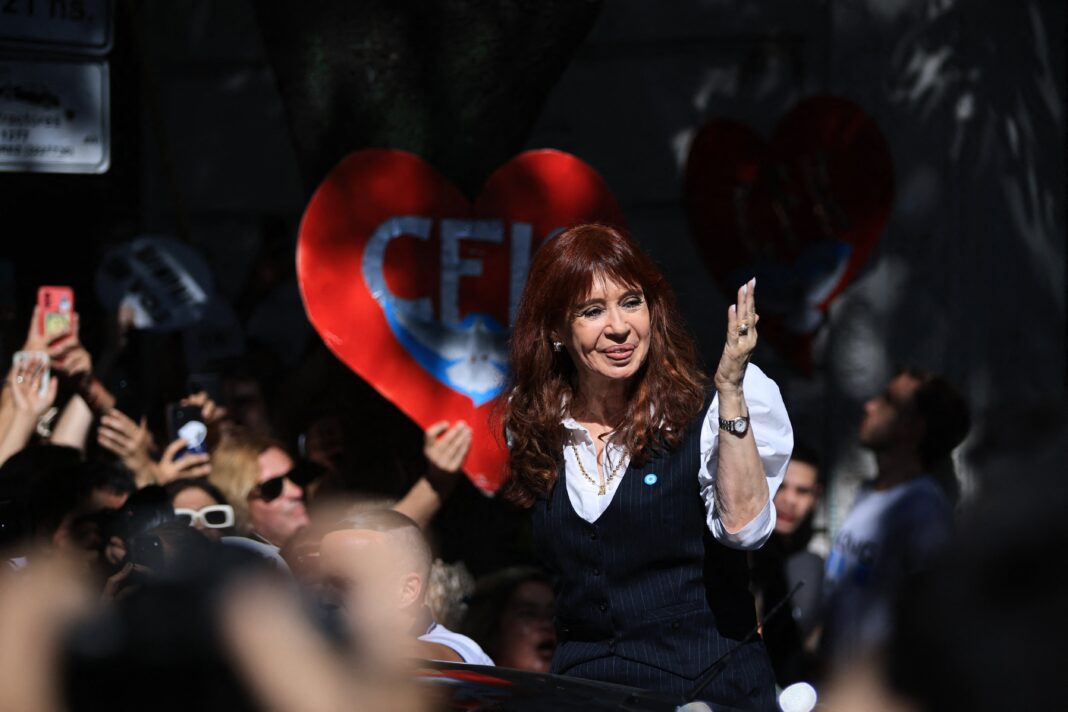 Cristina Fernández de Kirchner en un acto político