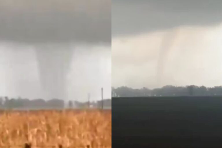 Vivienda destruida por el tornado en Las Flores, provincia de Buenos Aires